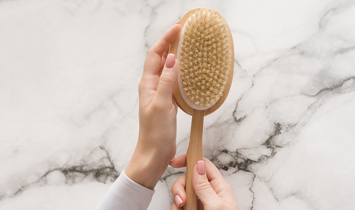 Dry brushing store skin