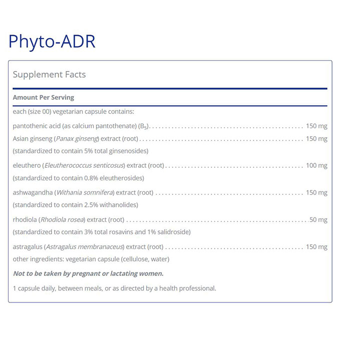 Phyto-ADR supplement facts
